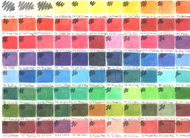Coloured Pencil Colour Swatching - Faber Castell Polychromos Full  Collection (120) - Lee Angold